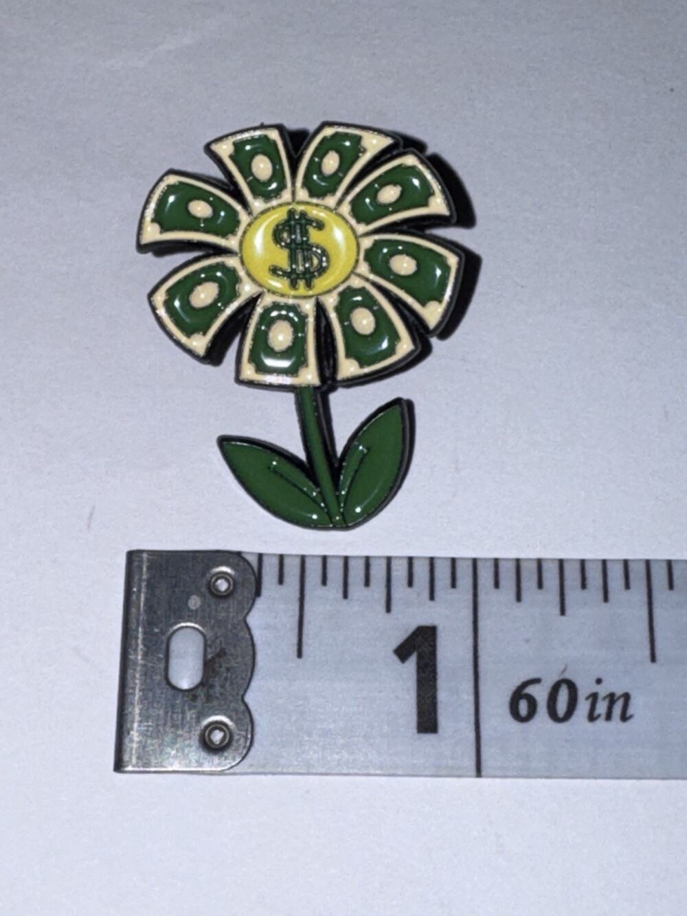 Sunflower Flower Money Pin Brooch